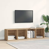 Boekenkast/Tv-Meubel 36X30X143Cm Bewerkt Hout Kleurig