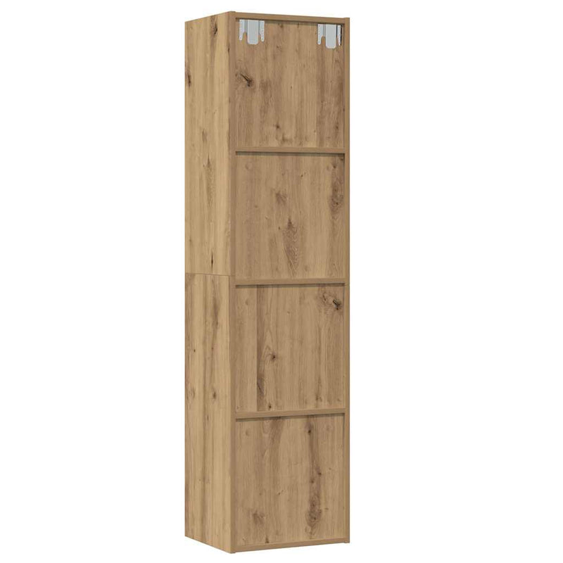 Boekenkast/Tv-Meubel 36X30X143Cm Bewerkt Hout Kleurig