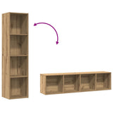 Boekenkast/Tv-Meubel 36X30X143Cm Bewerkt Hout Kleurig