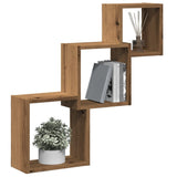 Wandplanken Kubus 68X15X68Cm Bewerkt Hout Kleur