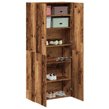 Schoenenkast 80X35,5X180 Cm Bewerkt Hout