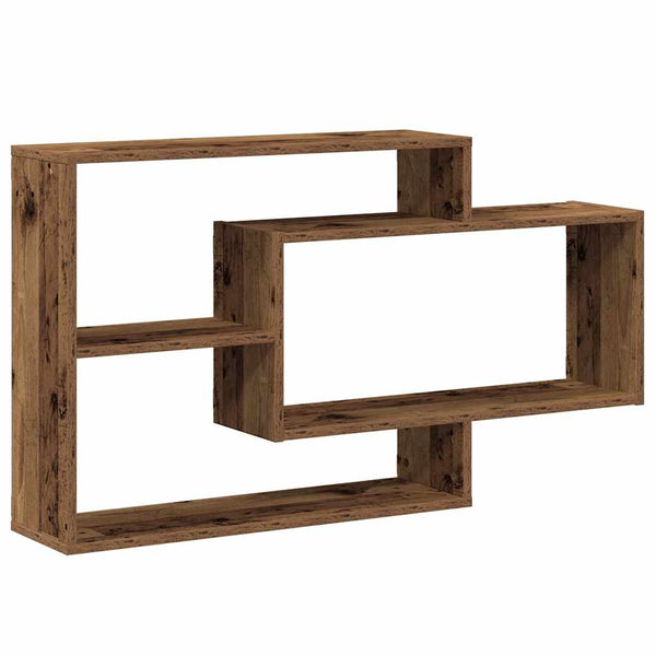 Wandschap 104X20X58,5 Cm Bewerkt Hout Kleurig