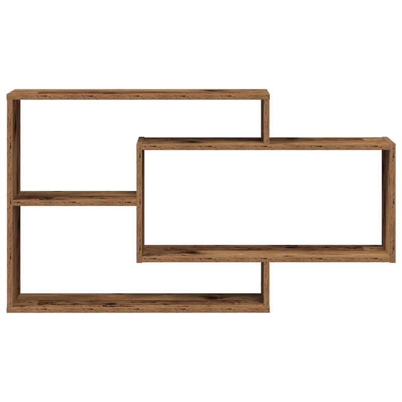 Wandschap 104X20X58,5 Cm Bewerkt Hout Kleurig
