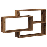 Wandschap 104X20X58,5 Cm Bewerkt Hout Kleurig