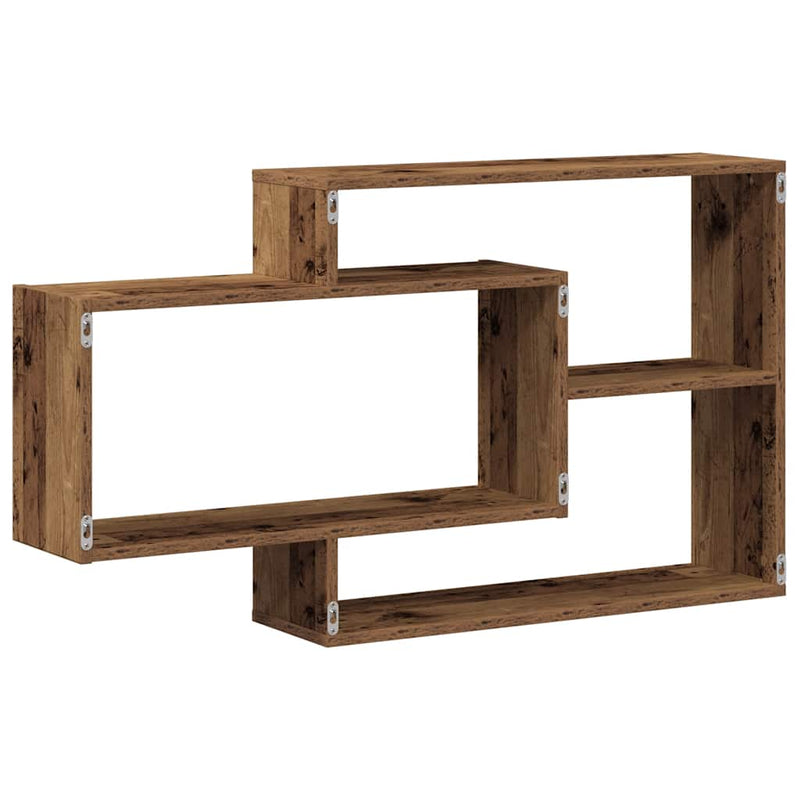 Wandschap 104X20X58,5 Cm Bewerkt Hout Kleurig