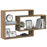 Wandschap 104X20X58,5 Cm Bewerkt Hout Kleurig