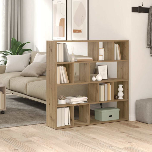 Boekenkast/Kamerscherm 105X24X102 Cm Artisanaal Eikenkleur