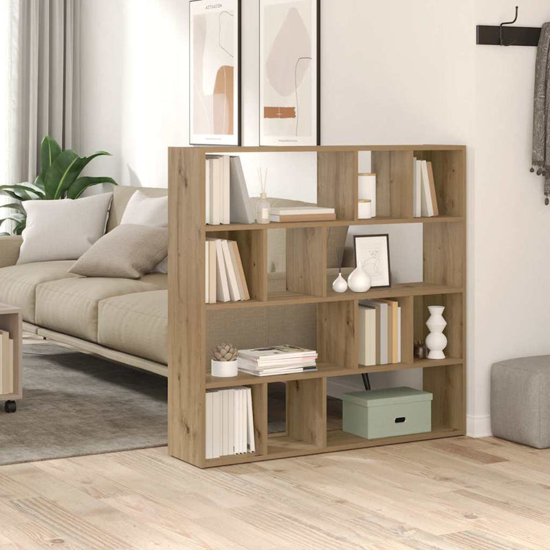 Boekenkast/Kamerscherm 105X24X102 Cm Artisanaal Eikenkleur