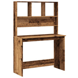Bureau Met Schappen 102X45X148 Cm Bewerkt Hout Kleur