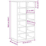 Schoenenrek 54X34X100,5 Cm Bewerkt Hout Kleurig