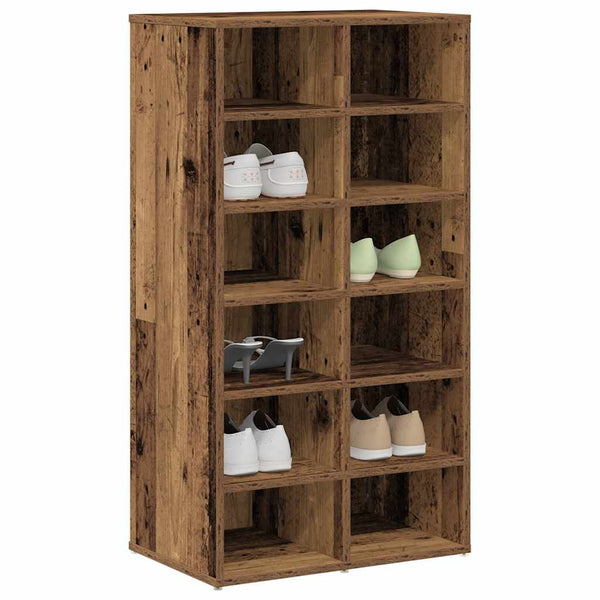 Schoenenrek 54X34X100,5 Cm Bewerkt Hout Kleurig