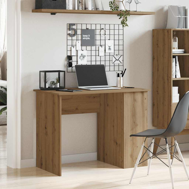 Bureau 100X55X75 Cm Bewerkt Hout Kleurig