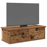 Wandkast 60X26X18,5 Cm Bewerkt Hout Artisanaal Eikenkleur
