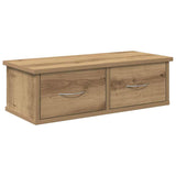 Wandkast 60X26X18,5 Cm Bewerkt Hout Artisanaal Eikenkleur