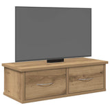 Wandkast 60X26X18,5 Cm Bewerkt Hout Artisanaal Eikenkleur