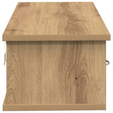 Wandkast 60X26X18,5 Cm Bewerkt Hout Artisanaal Eikenkleur