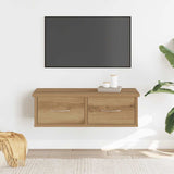 Wandkast 60X26X18,5 Cm Bewerkt Hout Artisanaal Eikenkleur