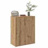 Dressoir 60X30X75 Cm Bewerkt Hout Artisanaal Eikenkleur