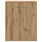Dressoir 60X30X75 Cm Bewerkt Hout Artisanaal Eikenkleur