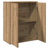 Dressoir 60X30X75 Cm Bewerkt Hout Artisanaal Eikenkleur