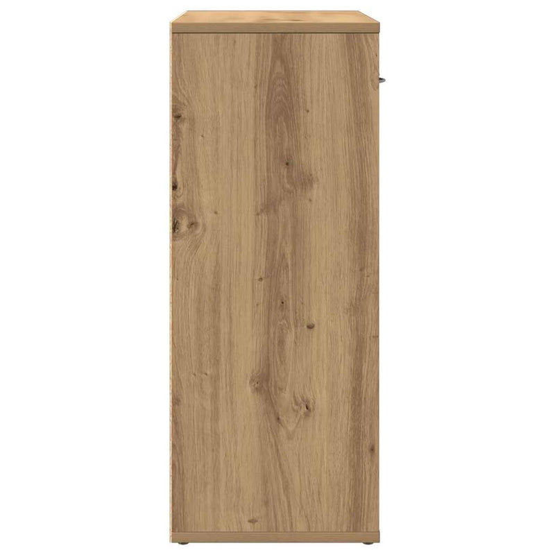 Dressoir 60X30X75 Cm Bewerkt Hout Artisanaal Eikenkleur