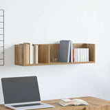Cd-Wandschap 75X18X18 Cm Bewerkt Hout Kleurig