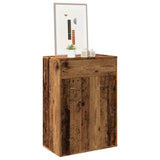 Schoenenkast 60X35X84 Cm Bewerkt Hout Artisanaal Eikenkleur