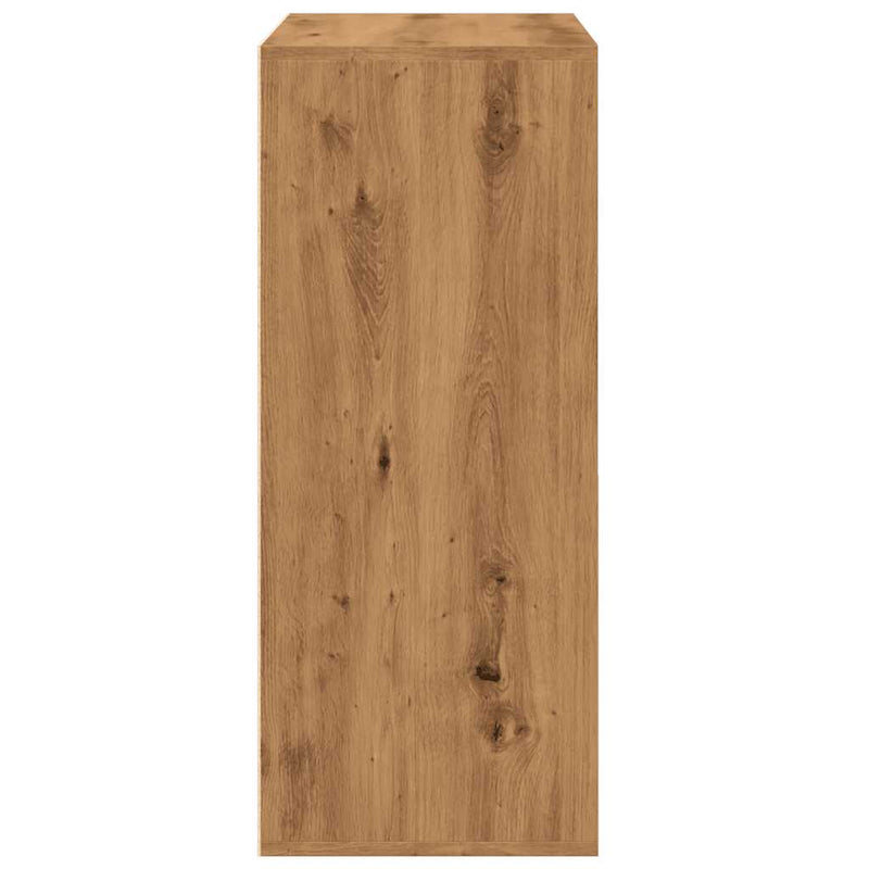 Schoenenkast 60X35X84 Cm Bewerkt Hout Artisanaal Eikenkleur