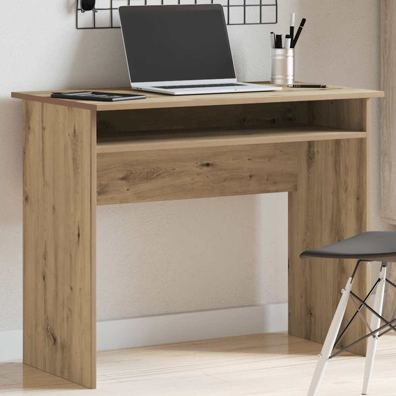 Bureau 90X50X74 Cm Bewerkt Hout Kleur