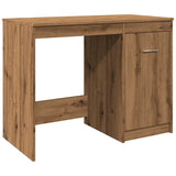 Bureau 100X50X76 Cm Bewerkt Hout Artisanaal Eikenkleur