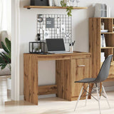Bureau 100X50X76 Cm Bewerkt Hout Artisanaal Eikenkleur