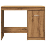 Bureau 100X50X76 Cm Bewerkt Hout Artisanaal Eikenkleur