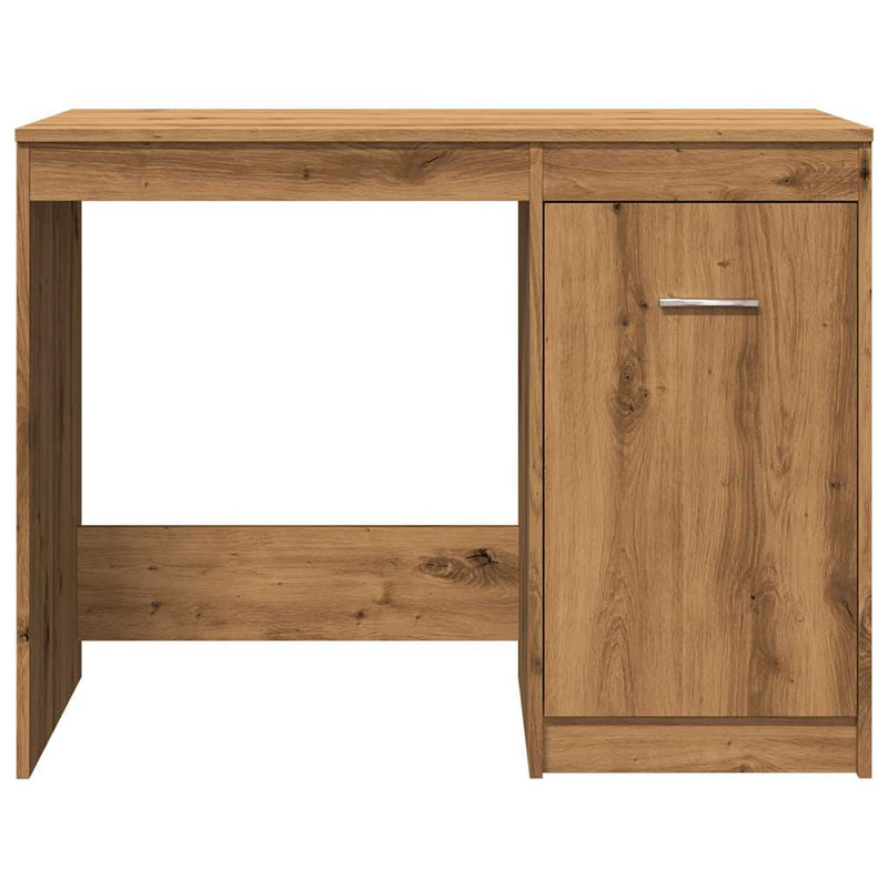 Bureau 100X50X76 Cm Bewerkt Hout Artisanaal Eikenkleur