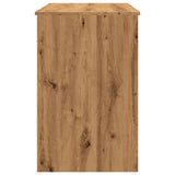 Bureau 100X50X76 Cm Bewerkt Hout Artisanaal Eikenkleur