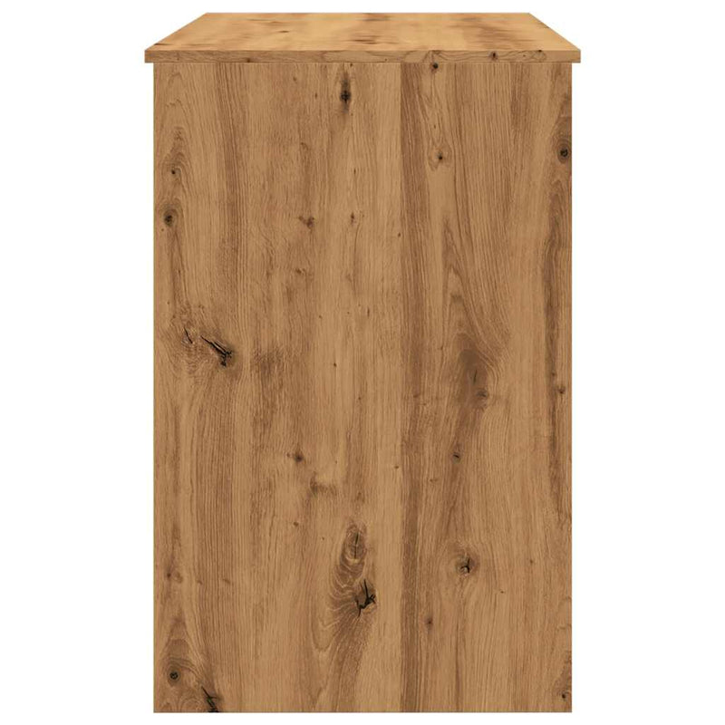 Bureau 100X50X76 Cm Bewerkt Hout Artisanaal Eikenkleur