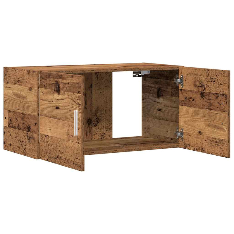 Wandkast 80X39X40 Cm Bewerkt Hout Kleurig