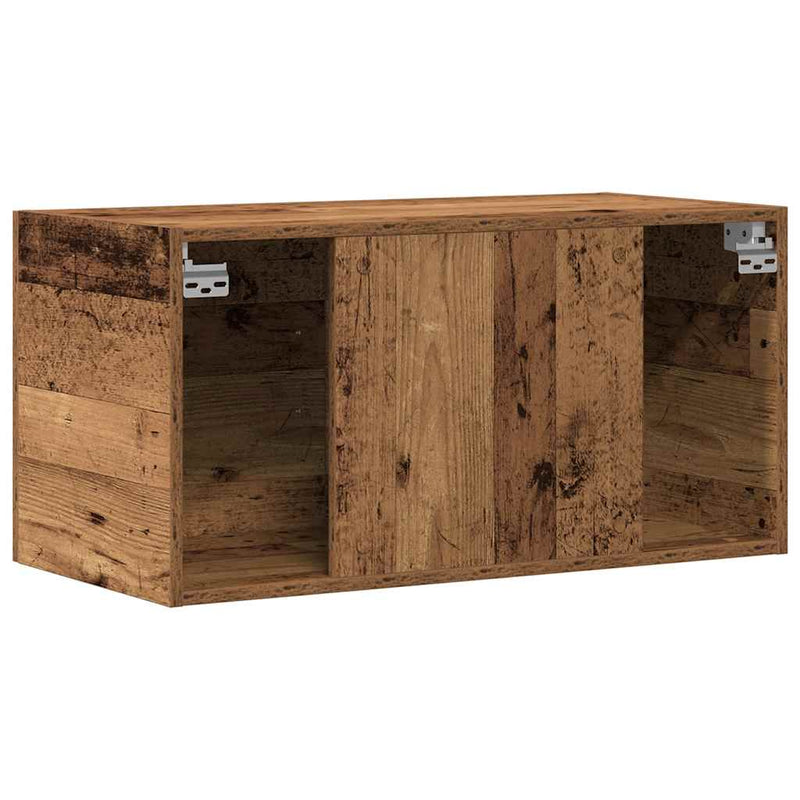 Wandkast 80X39X40 Cm Bewerkt Hout Kleurig