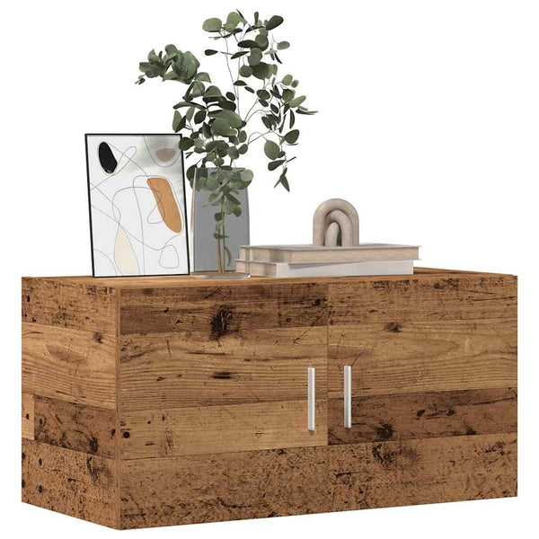 Wandkast 80X39X40 Cm Bewerkt Hout Kleurig