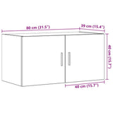 Wandkast 80X39X40 Cm Bewerkt Hout