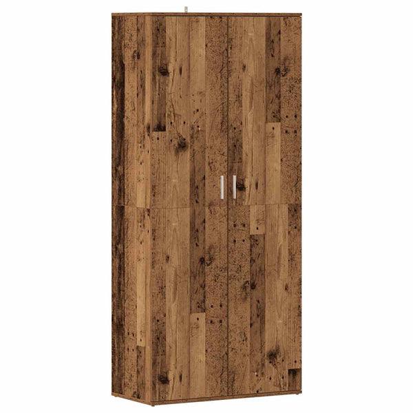 Schoenenkast 80X39X178 Cm Bewerkt Hout Kleurig
