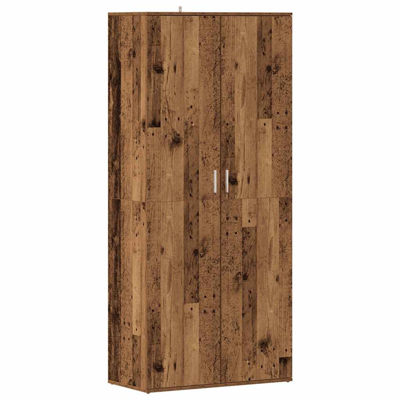 Schoenenkast 80X39X178 Cm Bewerkt Hout Kleurig