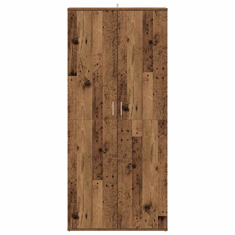 Schoenenkast 80X39X178 Cm Bewerkt Hout Kleurig