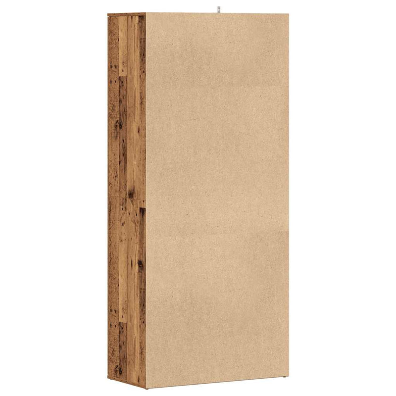 Schoenenkast 80X39X178 Cm Bewerkt Hout Kleurig