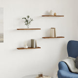 Wandschappen 40X10X1,5 Cm Bewerkt Hout Kleurig Oud Hout