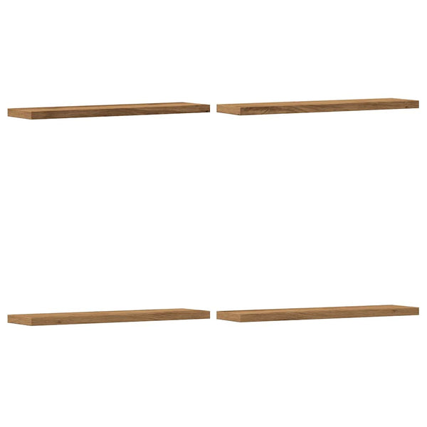 Wandschappen 40X10X1,5 Cm Bewerkt Hout Artisanaal Eiken Artisanaal Eikenkleurig