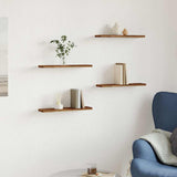 Wandschappen 40X20X1,5 Cm Bewerkt Hout Kleurig Oud Hout