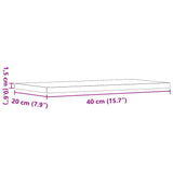 Wandschappen 40X20X1,5 Cm Bewerkt Hout Artisanaal Eiken Artisanaal Eikenkleurig