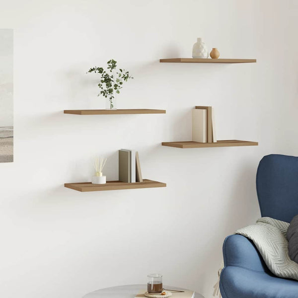 Wandschappen 40X20X1,5 Cm Bewerkt Hout Artisanaal Eiken Artisanaal Eikenkleurig