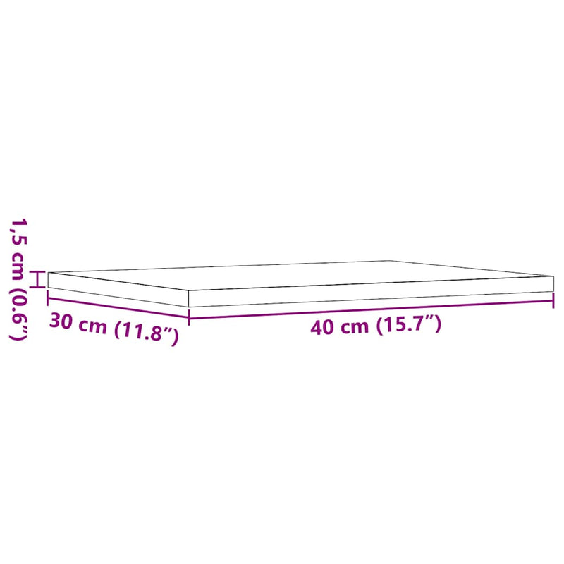 Wandschappen 40X30X1,5 Cm Bewerkt Hout Artisanaal Eiken Artisanaal Eikenkleurig