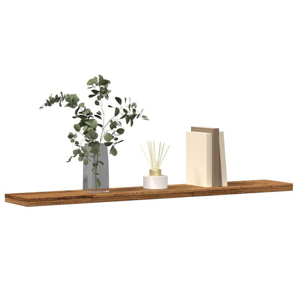 Wandschappen 60X10X1,5 Cm Bewerkt Hout Kleurig Oud Hout